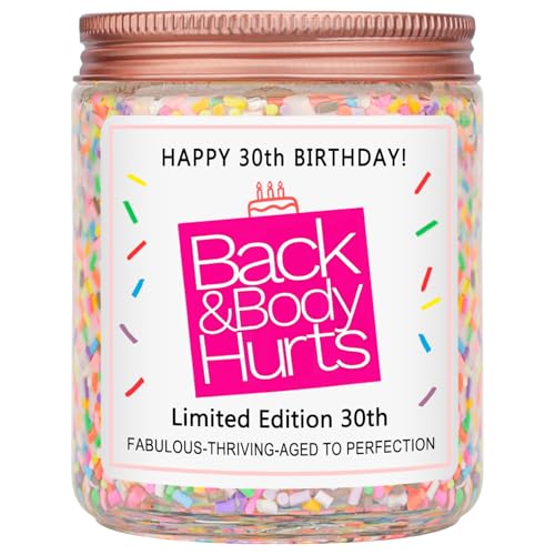 Homsolver 30th Birthday Decorations Gifts for Women Men, Happy 30th Birthday Candle Gift for Her Him, Funny 30 Years Old Ideas - Vanilla Candles