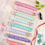 Yookeer Unicorn Rainbow Wall Art for Girls Bedroom, Inspirational Wall Decor Signs, Boho Princess Nursery Room Decor, Aesthetic Tween Girl Room Decoration for Teens
