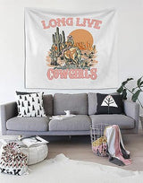 Knibeo Western Cowgirl Wall Tapestry - 50x60 Inch Country Tapestry for Teen Girls' Room Decor, Cowgirl Gifts for Women