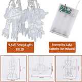 Fielegen 20 LED Children's Room LED String Light Astronaut Spaceship Rocket Outer Space Room Decor Holiday Party Lights for Kids Bedroom Decor, Children Birthday Party Holidays Wall Decorations