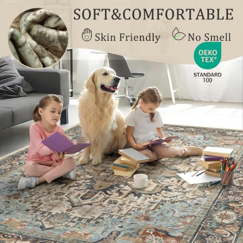 Washable Non-Slip Small Area Rug 16x24, Also a Door Mat or Pet Feeding Mat
