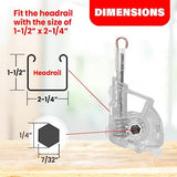 Amazing Drapery Hardware Low Profile Wand Tilter, Set of 2 - Durable Metal Construction, Heavy Duty Hexagon Gear/Hook Connection - Clear Blind Tilt Mechanism for 2" Horizontal Blinds