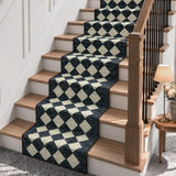 Lahome Runners for Hallway Non Slip 2x12 Black Checkered Large Washable Rug