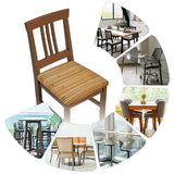 4PCS Dining Chair Covers for Dining Room Bamboo Board Texture Chair Seat Cover Stretch Parsons Chair Slipcover Removable Washable Seat Cushion Slipcovers Cover for Kitchen Office