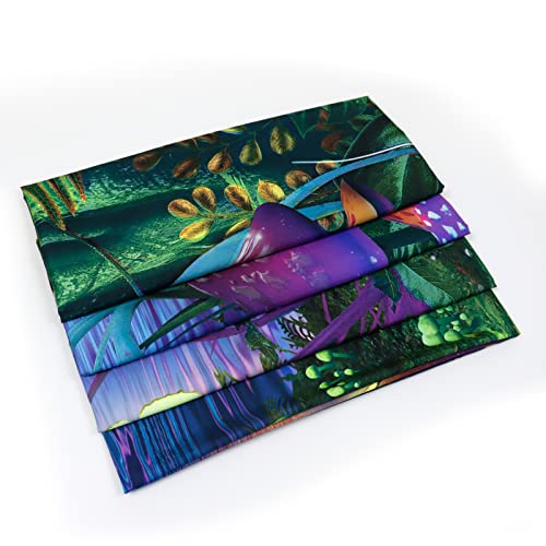 Serborlur Blacklight Fantasy Forest Moon Tapestry UV Reactive Neon Mushroom Butterfly Wall Hanging Galaxy Space Wall Tapestries Aesthetic Nature Landscape Backdrop for Bedroom Living Room Decor (51.2 × 59.1 inches)