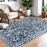 Vintage Washable Rugs for Entryway 4x6 Area Rug Non Slip Door Mat