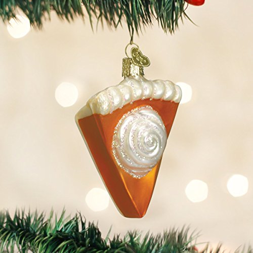 Old World Christmas Ornaments: Piece of Pumpkin Pie Glass Blown Ornaments for Christmas Tree (32019) 2.5 x 3.25
