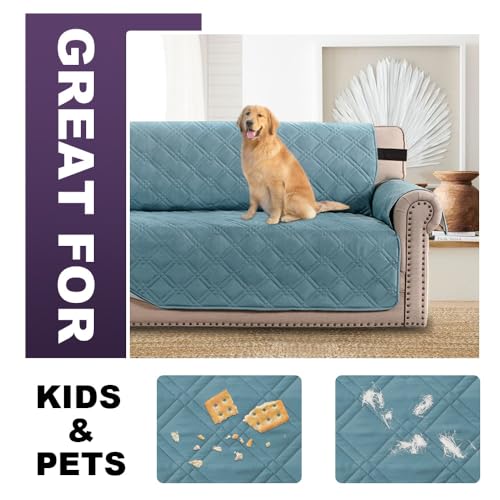 Sofa Futon-Slipcovers, Non Slip Sofa Slipcovers Washable Sofa Protector with Elastic(NavyBlue,4 Seater)