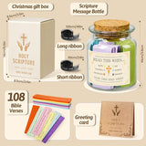Bible Verse Jar for Women, Read Me When Bible Verses Jar, 108 Scripture Notes in Soft Morandi Colors, Christian Gifts for Women