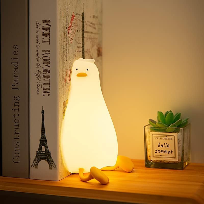 Cute Duck/Chicken/Rabbit/Panda NightLight, LED Squishy Animal Novelty Lamp for Toddler Baby Kids, Nursery Touch Kawaii Room/House Decor Bedside Touch Lamp for Breastfeeding