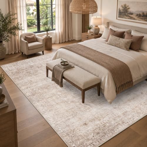 HelloTree 6x9 Vintage Washable Non-Slip Dining Room Area Rug