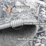 Washable Kitchen Runner Rugs Set of 3 with Non Slip Rubber Backing