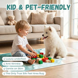 Beach Pattern 2x5ft Runner Rug Non Slip Washable Kitchen Runner Rug with Rubber Backing，Low-Pile Soft Washable Runner Rugs for Hallway Entryway Kitchen Bedroom Bathroom