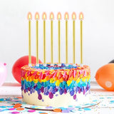 BEAN LIEVE 30-Count Gold Long Thin Metallic Birthday Candles, Cake Candles, Birthday Parties, Wedding Decorations, Party Candles, Cake Decorations