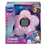 VTech - KidiMagic Galaxy Light Pink, 9 in 1 Children's Alarm Clock Radio with Light Effects, Projection of Aurora Borealis on the Ceiling, Speaker, Games, Gift for Children from 6 to 12 Years
