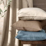 MIULEE Euro Sham Pillow Covers for Bed 26x26, 2 Pack Natural Linen Thick & Textured Decorative Throw Pillow Covers, Neutral Cushion Cases, Modern Farmhouse Home Decor, No Filling