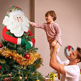 D-FantiX Santa Tree Topper, Large Christmas Tree Topper Santa Hugger Xmas Christmas Tree Decorations Party Home Decor
