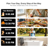 Digital Calendar Alarm Day Clock for Senior, Dementia Clock with HD Screen, Remote Control, Adjustable Brightness, Multiple Alarm Options, Alarm Clock Ideal for Alzheimers & Memory Loss