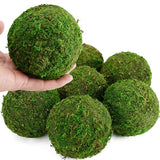 Decorative Moss Balls Set - Fake Moss Balls for Bowl Fillers, Centerpiece Decor, Home Decor, Vase Filler, Wedding Decor, Table Arrangement, Coffee Accents, DIY Crafts (Extra Large - 4"-Set of 6)