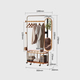 Decorative Multifunctional Floor-Standing Full-Length Mirror and Coat Rack for Bedroom for Living Room