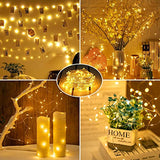 4 Pack LED Fairy Lights Battery Operated 20FT 60 LEDs Silver Wire String Lights Twinkle Lights Starry Fairy Lights for Bedroom Christmas Wedding Party Indoor Outdoor Decorations, Warm White
