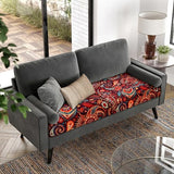 YISUN Sofa Couch Cushion Covers, Stretch Printed Couch Seat Slipcover, Soft Couch Cover for Dogs, Washable Non-Slip Furniture Protector for Sectional Armchair Loveseat (Red Flower, 2 piece)
