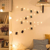 Photo Clip String Light - 33Ft 100LED Fairy Lights with Clips for Pictures With Timer, Photo Light with 50 Clear Clips for Bedroom Christmas Wedding Décor