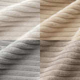 MIULEE Soft Corduroy Decorative Throw Pillow Covers Neutral Tan 18x18