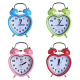 Heart Shape Alarm Clock No Ticking Light For Time Clocks