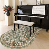 jinchan Arched 4x6 Floral Vintage Washable Area Rug, Green