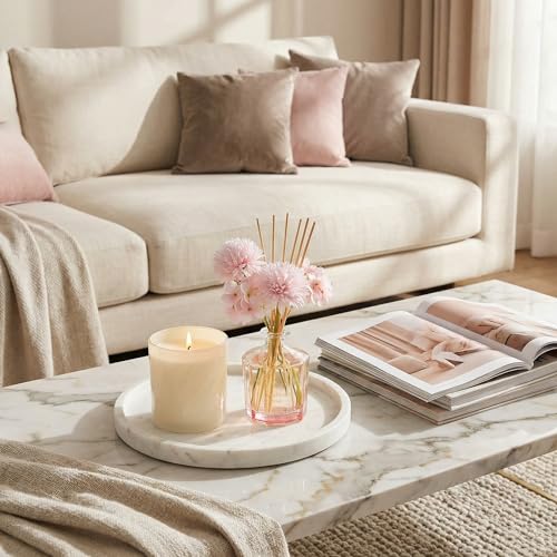 COCORRÍNA Reed Diffuser - Sandalwood Rose 8.5 Fl.oz Flower Reed Diffuser Set with 8 Sticks, Home Fragrance Reed Diffuser for Home Bedroom Office Bathroom Shelf Decor (Master Collection)