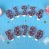 American Flag Birthday Candle Red Blue Sequin Number 1 Candle Perfect for Independence Day and Captain America Birthday Party Decorations Favors