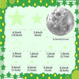 965 PCS Glow in The Dark Stars and Moon for Ceiling, Luminous Stars and Planet Wall Decals, Kids Room Decor, Glowing Galaxy Wall Stickers for Nursery Decorations (Green)
