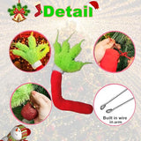 Christmas Elf Body Tree Decorations, Christmas Green Monster Stole Xmas Tree Topper, Pose-able Elf Stuffed Leg Arm and Head for Christmas Tree Decor Hanging Ornament (Arms, 27.6x7.8 inch)