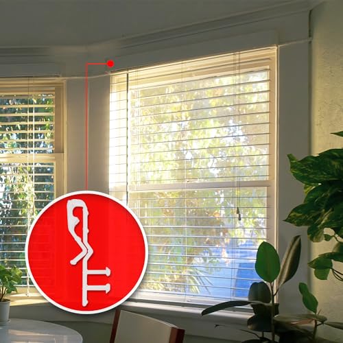 Amazing Drapery Hardware 2" Clear Hidden Valance Clips - Durable Plastic Brackets for Blinds and Window Shades, 10-Pack