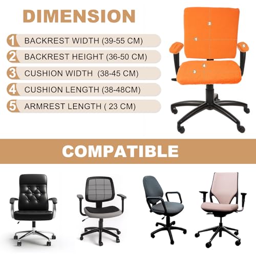 uxcell Office Chair Cover, Desk Chair Covers Stretch Slipcover for Home Office Computer Desk Chairs Sky Blue
