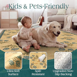 Non Slip Kitchen Runner Rug, 2x6 Blue Floral Hallway Runner Rugs