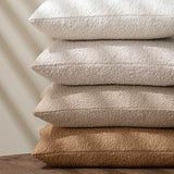 MIULEE 20x20 Inch Decorative Pillow Covers for Couch Bed Set of 2 Textured Boucle Neutral Throw Pillow Covers Natural Beige Ivory Accent Solid Pillowcases Sofa Living Room Home Decor