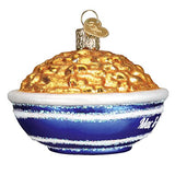 Old World Christmas Various Foods Glass Blown Ornaments for Christmas Tree, Bowl of Mac & Cheese, 3x3