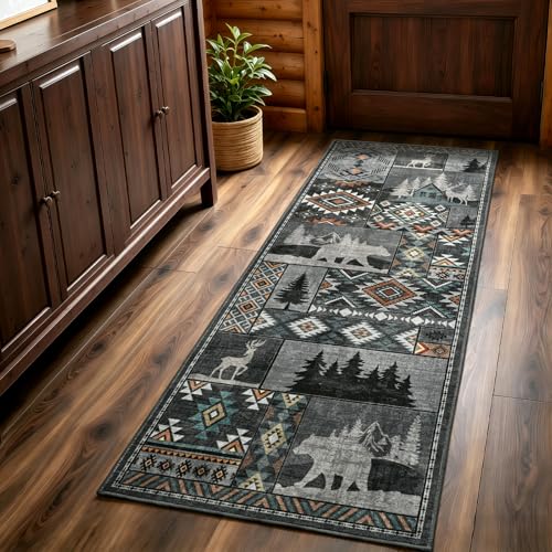 Runner Rug 2x5 Western Rugs Runner for Hallway Entryway,Gray