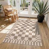 GarveeHome Checkered Rug 3x5 Area Rugs for Living Room Washable Nursey Rug