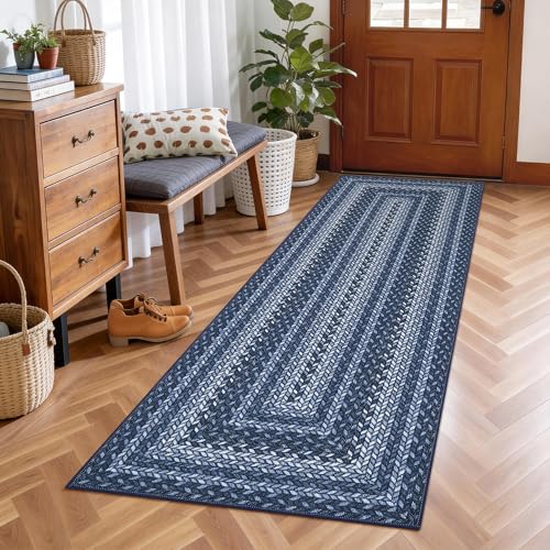 GarveeHome Indoor Easy Jute Runner Rug 2x6 Washable Kitchen Runner Rugs