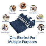 Funny Gift for Dad Fathers Day, Dads Birthday Gift from Daughter Son, Dad is Charging Sloth Blanket, Dads Gifts for Christmas, Soft Sloth Throws Blanket for Father 60" x 50"