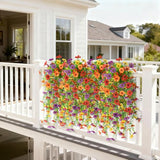 Homsunny Artificial Hanging Flowers for Outdoor, 8PCS Fake Flowers Faux Silk Daisy with Eucalyptus Leaves, UV Resistant Aritificial Outdoor Flowers for Spring Home Patio Balcony Yard Porch Decor