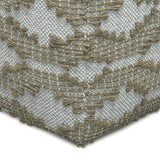 SIMPLIHOME Rowan Pouf - 18 inch Wide Hand Woven Cotton/Jute Square Pouf Ottoman in Natural and White, Footstool for Living Room or Bedroom with Polystyrene Bead Filling, Fully Assembled