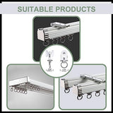ZSHINE Aluminium Alloy Heavy-duty Curtain Rail Pulleys Runners(20 pcs)