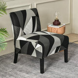Removable Armless Sofa Sleeve Color Print Stretch Slipper Chair Slipcover for Home and Hotel Use Removable