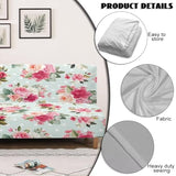 Flower Futon Cover Stretch Sofa Bed Covers Washable Armless Sofa Slipcover Couch Slip Cover Elastic Furniture Protector for Home Dogs Cats Pets