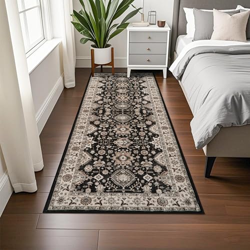 Washable Hallway Runner Rug 3x6: Non Slip Runner Rugs with Rubber Backing