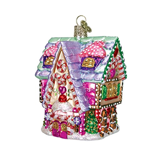 Old World Christmas Cupcake Cottage Glass Blown Ornament for Christmas Tree, Handcrafted Holiday Decoration, Cottage Collection